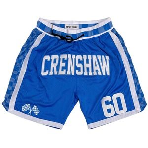 Nipsey Hussle Men's Headgear Classics Crenshaw Checkered Flag Basketball Shorts